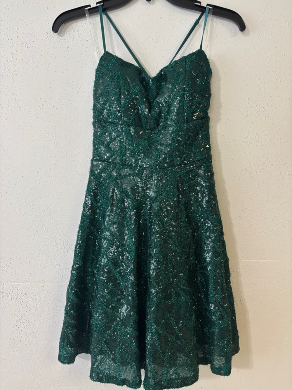 Honey & Rosie M Green Sequin Dress